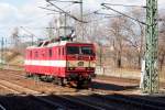 Die tschechische Schnellzuglokomotive 371 003-5  Jana  durchfährt am 03.03.2015 den Dresdener Hbf nachdem sie den EC 378 aus Bratislava nach Dresden gebracht hatte und nun auf die andere Seite