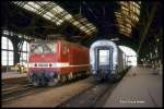 243841 im HBF Dresden am 4.5.1990