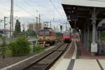 Talent 2 442 649 und die 371 005 in Dresden Hbf, aufgenommen am 21.06.2015