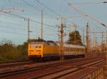 DB Systemtechnik mit RaiLab 1 wartet am Abend des 05.05.2015 auf dem Gleisvorfeld Dresden Hbf.