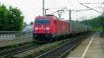 185 226-8 mit dem  Conti-Zug  bei der Durchfahrt des Hp Dresden-Cotta in Richtung Cossebaude, 30.6.12