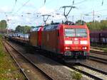 185 075 und Schwesterlok mit Coil-Zug in Düsseldorf=Rath, 04.10.2024