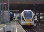 ET7.05 der eurobahn als RE3 nach Hamm (Westf.) bei der Ausfahrt in Dsseldorf Hbf, 9.1.11