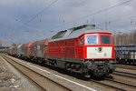 232 908-4 Ludmilla mit einem Güterzug in Düsseldorf Rath, am 23.03.2016.