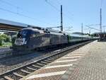 IGE 182 510  BTHVN  mit dem FLIX 1241 von Berlin Hbf (tief) nach Stuttgart Hbf, am 04.06.2023 beim Halt in Eisenach.