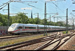 821 021-5 (BR 412 | Tz 9021) als ICE 508 (Linie 28) von München Hbf nach Hamburg-Altona erreicht Erfurt Hbf auf Gleis 9.