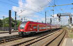 DB 4462 507 als 1. offizieller neuer RE29 (RE 4904)  Franken-Thüringen-Express  aus Coburg, am 04.06.2024 bei der verspäteten Ankunft in Erfurt Hbf.
