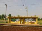 Die Unterstellmglichkeit am Gleis 2 in Erfurt Ost; 21.08.2012
