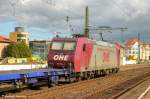 OHE 185 534 mit Container in Richtung Beimerstetten/Mnchen durch Esslingen am Neckar. (13.10.2011)
