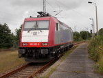 185 602,am 09.August 2016,am Bahnsteig in Mukran Mitte.
