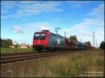 481 002 der ITL mit einem Schttgutzug bei Falkenberg(Elster) Richtung Riesa.