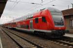 Hier ein RE5 (RE18510) von Falkenberg(Elster) nach Stralsund Hbf., dieser Zug stand am 12.7.2014 in Flakenberg(Elster).