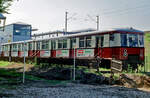 Der S-Bahn-Tw. 267 075 am 06.06.1997 am Bf. Falkensee als Imbiss  Buletten-Susi .