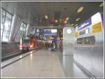 Whrend der Gleisbauarbeiten am Flughafen Frankfurt am Main Regionalbahnhof vom 09.07.