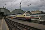 DB Fernverkehr 101 112-1 am 02.02.20 verlässt Frankfurt am Main Hbf mit dem IC1291