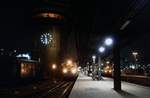 Nachtzugbetrieb. Frankfurt Hbf, Sommer 1988. 