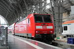 DB 146 124 mit der RB 15258 nach Limburg (Lahn), am 03.04.2024 in Frankfurt (M) Hbf.