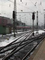 Zwei Lichsignale in Frankfurt am Main Hbf am 12.02.10