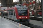 Odenwaldbahn VT 107.2 als RB nach Erbach bei der Aussfahrt aus Frankfurt(Main)Hbf.30.04.2011