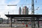 FRANKFURT am Main, 06.09.2010, Hauptbahnhof mit LBS-Tower und Messeturm