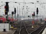 Gleisvorfeld Frankfurt am Main Hbf am 16.02.15 von Bahnsteig aus fotografiert