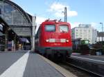 DB Fernverkehr 115 114-1 Downside am 27.09.15 in Frankfurt am Main Hbf Gleis 1a