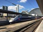 Der TGV nach Paris Est verlässt Frankfurt. 05.07.17