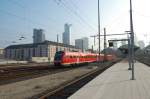 Als RE 3302 fhrt eine 612er-Doppeleinheit aus nach Saarbrcken. 30.08.08