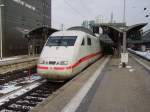 Ein ICE in Frankfurt am Main Hbf 12.02.10.  