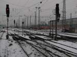 Gleisvorfeld in Frankfurt (M) Hbf; 22.12.2010