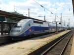 TGV 4705 bei der Einfahrt in den Frankfurter Hbf. am 08.04.2012.