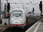 DB Fernverkehr Siemens Velaro D (BR 407) erreicht am 16.02.15 Frankfurt am Main Hbf