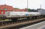 27.6.2015 Frankfurt/O. Spezialwagen mit Aufschrift  Sulfur Hexafluride, RID/ADR AAR 600,48 T9 