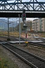 Das ASig 75N303 des Freiburger Hauptbahnhof, aufgenommen mit dem Rangierfahrtbegriff Sh1 am 07.12.13.