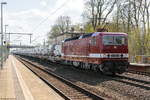 243 650-9 DeltaRail GmbH mit einem VW Transportzug in Friesack und fuhr weiter in Richtung Wittenberge. Netten Gruß an den TF! 17.04.2018