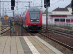 Frstenwalde/Spree Bahnhof   Gleis 2  Fhrt der Zug Line RE1 ein  Aufgenommen am 7 April 08  