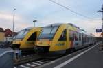 2 mal HLB Lint am 09.11.2012 im Bahnhof Fulda.