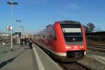 612 674-2 mit RE 3625 von Gera Hbf nach Erfurt Hbf in Gera, 15.11.08