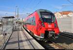 442 603 (Bombardier Talent 2), ex S-Bahn Mitteldeutschland (DB Regio Südost), als S 37740 (S7) nach Halle-Nietleben steht in ihrem Startbahnhof Halle(Saale)Hbf Gl.