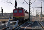 140 003-5 in der Abstellung auf Gleis 150 in Halle(Saale)Hbf.