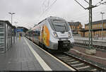 Auf dem Weg nach Mansfeld-Südharz:  9442 103 (Bombardier Talent 2) wartet im Startbahnhof Halle(Saale)Hbf auf Fahrgäste.