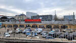 Bei einer Rangierfahrt in Halle(Saale)Hbf auf Gleis 6 blieb 143 176-6 über den Arkaden stehen.
Beobachten ließ sich das vom Bahnsteig 8/9.

🧰 DB Gebrauchtzug (DB Regio Südost), vermietet an die Hector Rail GmbH (Hector Rail AB)
🕓 10.2.2023 | 13:27 Uhr