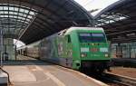 101 040 steht mit IC 2355 am 03.07.10 im Hbf Halle(S).