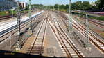 Hamburg-Hauptbahnhof am 7.9.2016: Gleisvorfeld Richtung Norden (Dammtor)