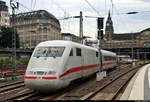 Nachschuss auf 401 559-0 (Tz 159  Bad Oldesloe ) als verspäteter ICE 801 (Linie 18) von Kiel Hbf nach München Hbf, der Hamburg Hbf auf Gleis 5 erreicht.