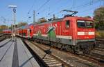 112 108 durchfährt am 10.11.2019 mit einem Leerzug den Hamburger Hauptbahnhof in nördlicher Richtung. 