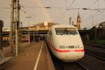 ICE 401 mit zwei Regenbogen am 03.08.2012 in Hamburg Hbf.