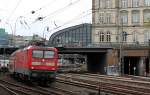 112 179-7 mit RB 21374 von Hamburg Hbf nach Bargteheide bei der Ausfahrt aus Hamburg Hbf am 10.05.2013