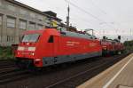 Hier 101 134-5 als Lz und im Hintergrund 218 366-3 und 218 344-0 als Lz, diese Triebfahrzeuge begegneten sich am 4.10.2013 in Hamburg Hbf.