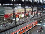 Hier sind die Bahnsteige 1 - 7 des Hamburger Hbf zu sehen.